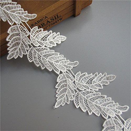 3 Meters Vintage Embroidered Lace Edge Trim Ribbon Wedding Applique Sewing Craft